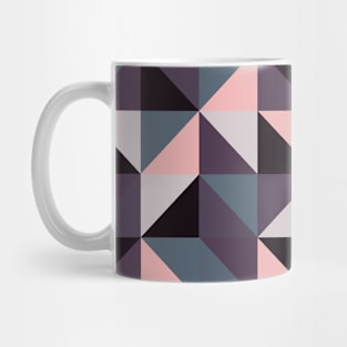 Geometric Art Pattern in Pink, Purple and Grey Mug